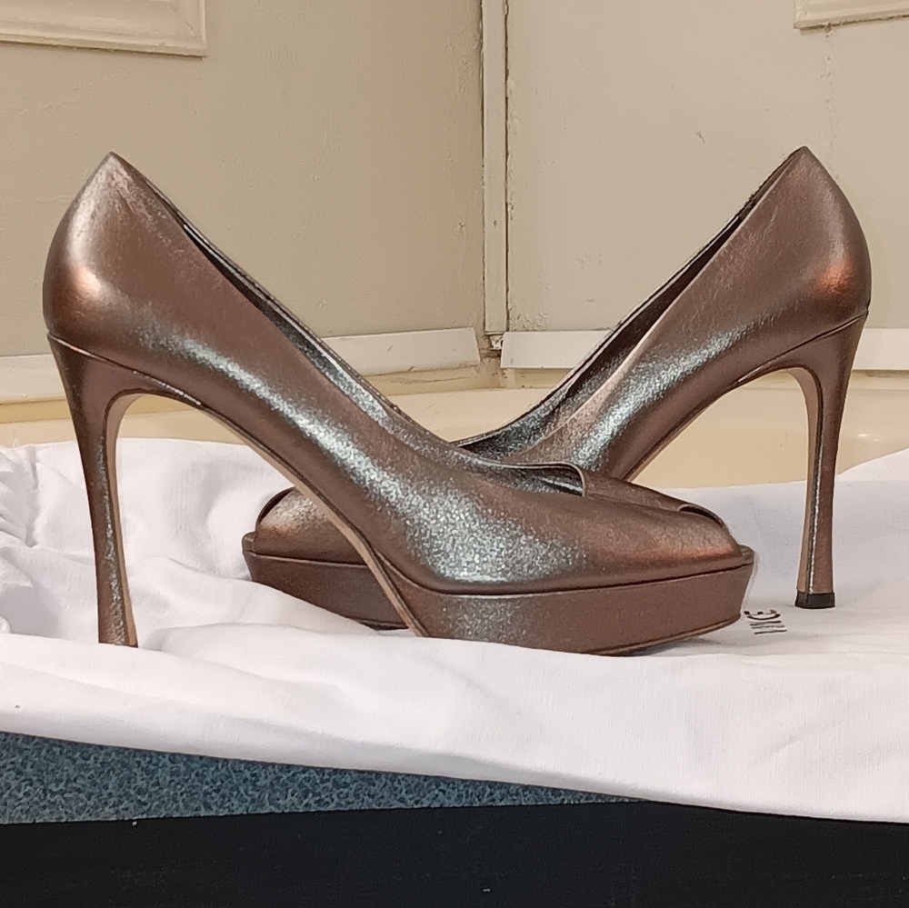 YSL Gold Pumps